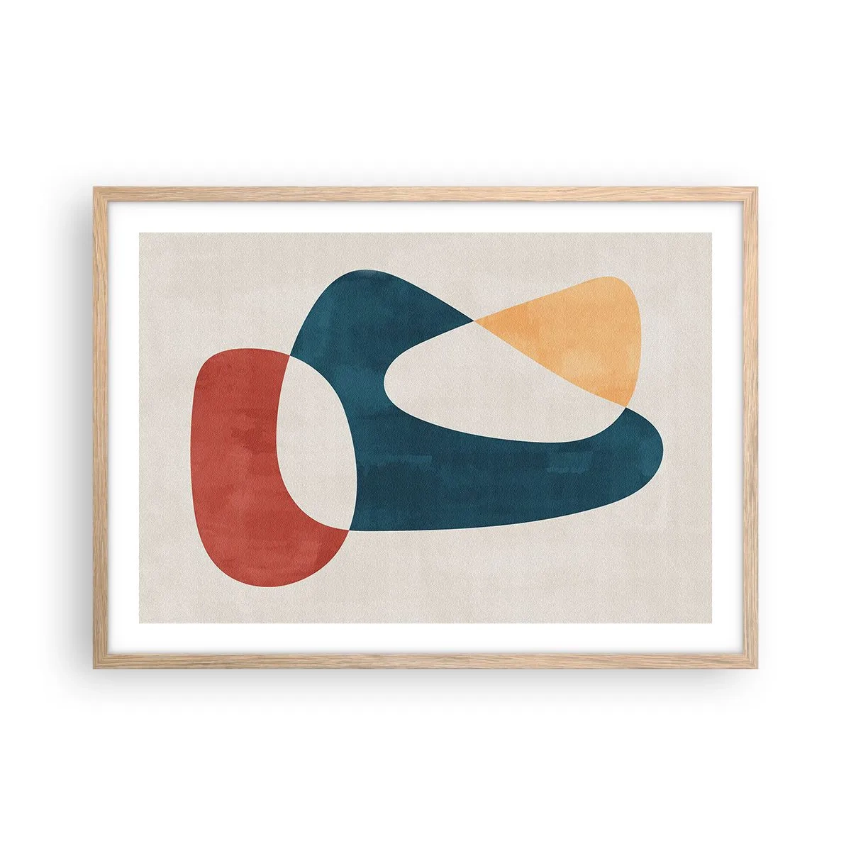 Pôster com moldura de carvalho claro - Influências e metamorfoses - 70x50 cm