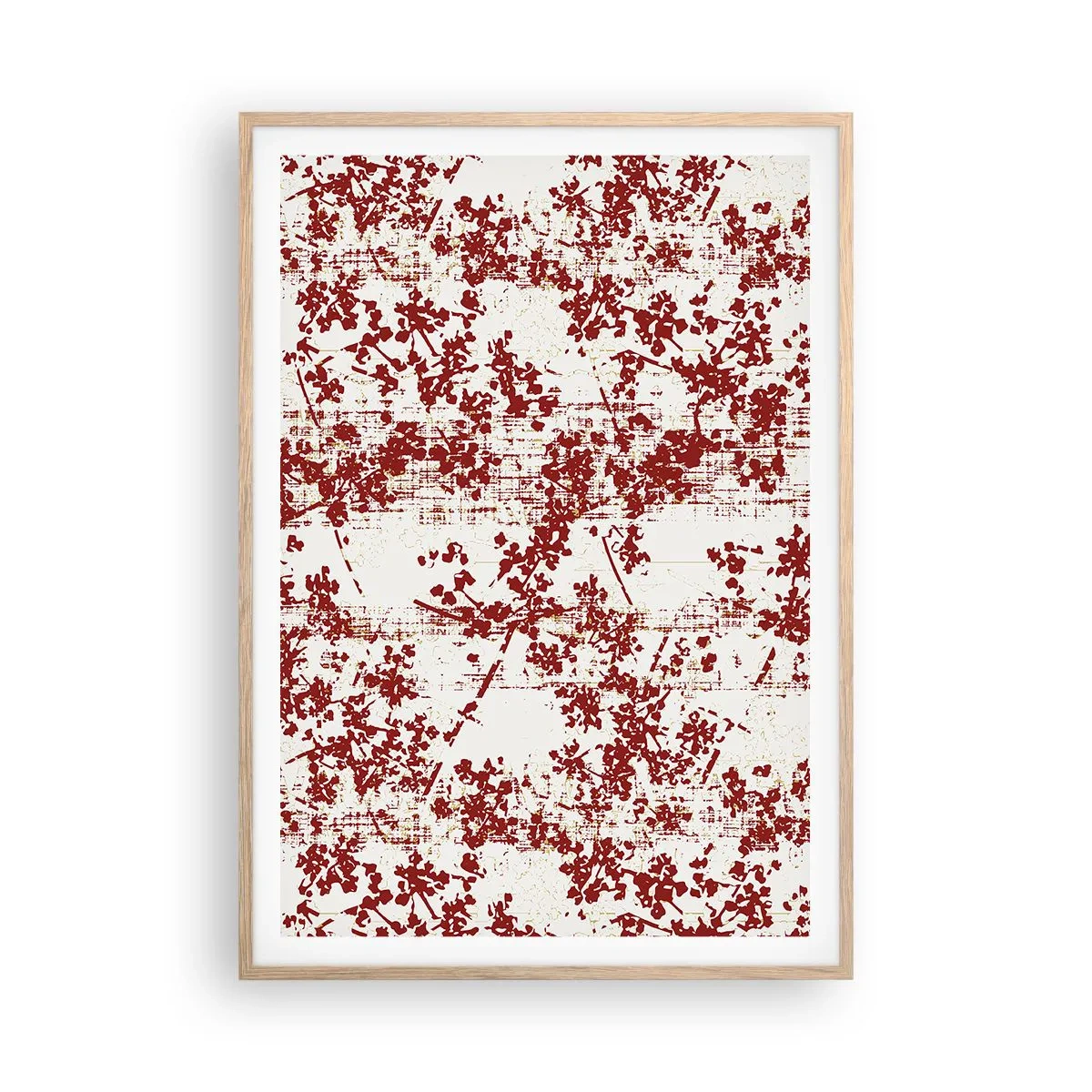 Pôster com moldura de carvalho claro - Como chita antiga - 70x100 cm