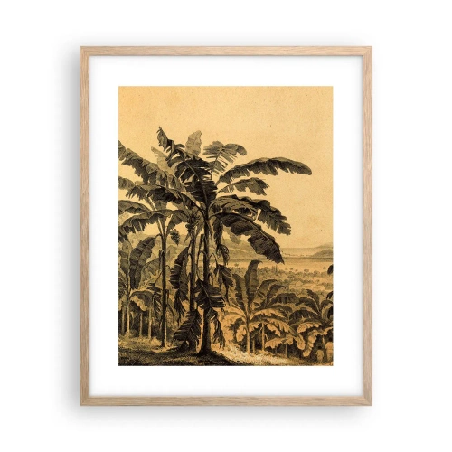 Pôster com moldura de carvalho claro - num clima colonial - 40x50 cm
