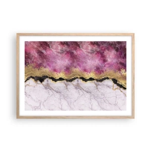 Pôster com moldura de carvalho claro - Na fronteira - 70x50 cm