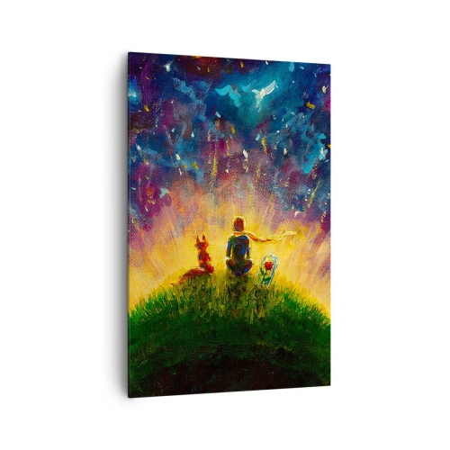 Quadro em tela - Amor e amizade - o mundo inteiro - 80x120 cm