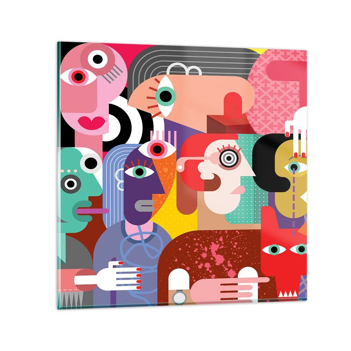 Quadro em vidro - Viemos da parte do Sr. Picasso - 30x30 cm