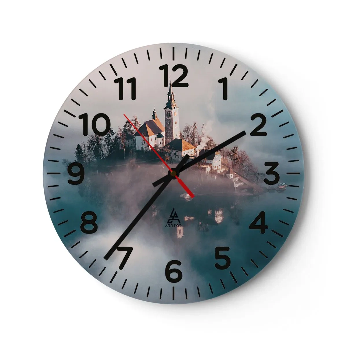 Relógio de parede - Relógio em vidro - A ilha dos Sonhos - 40x40 cm