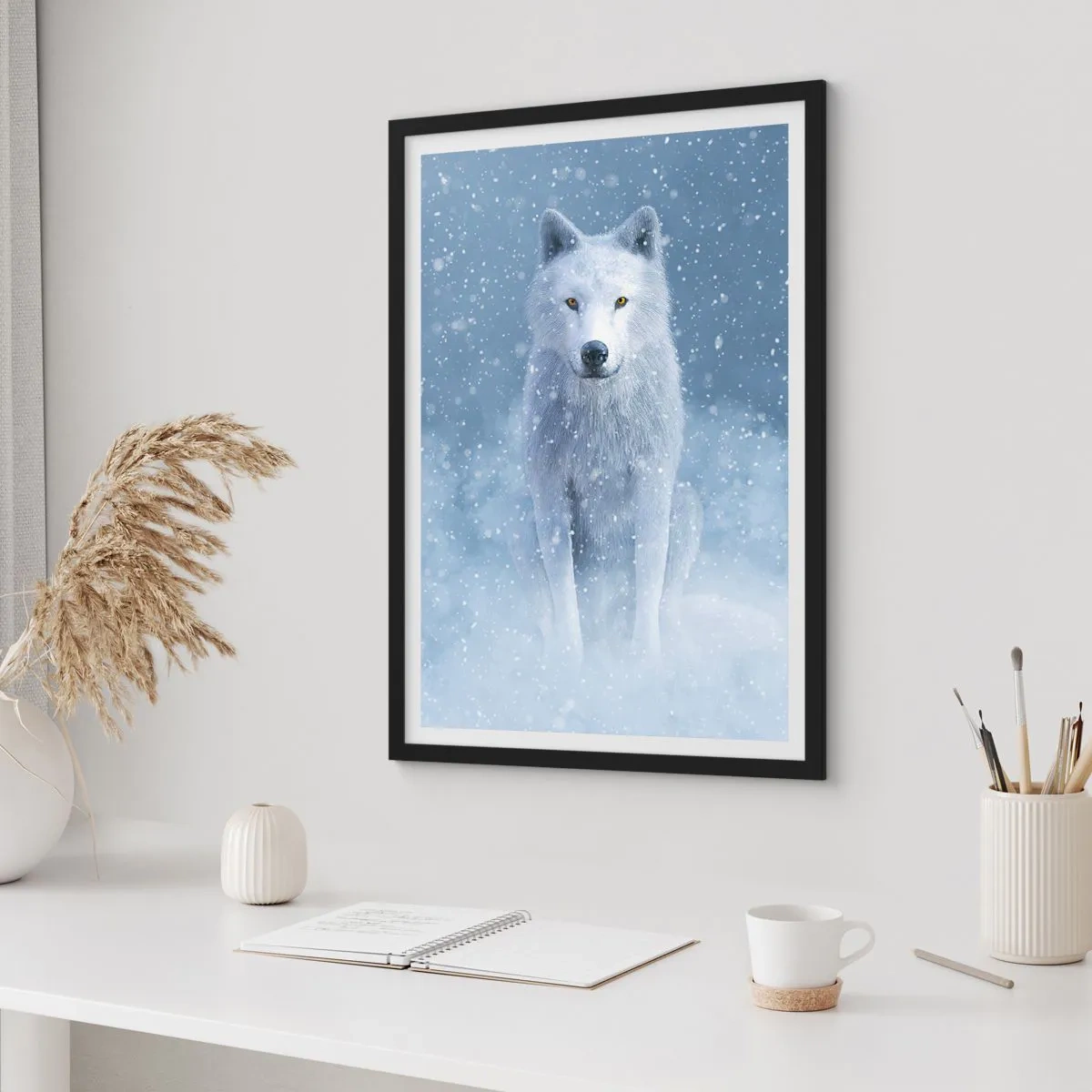 Pôster com moldura preta - No espírito de inverno - 61x91 cm