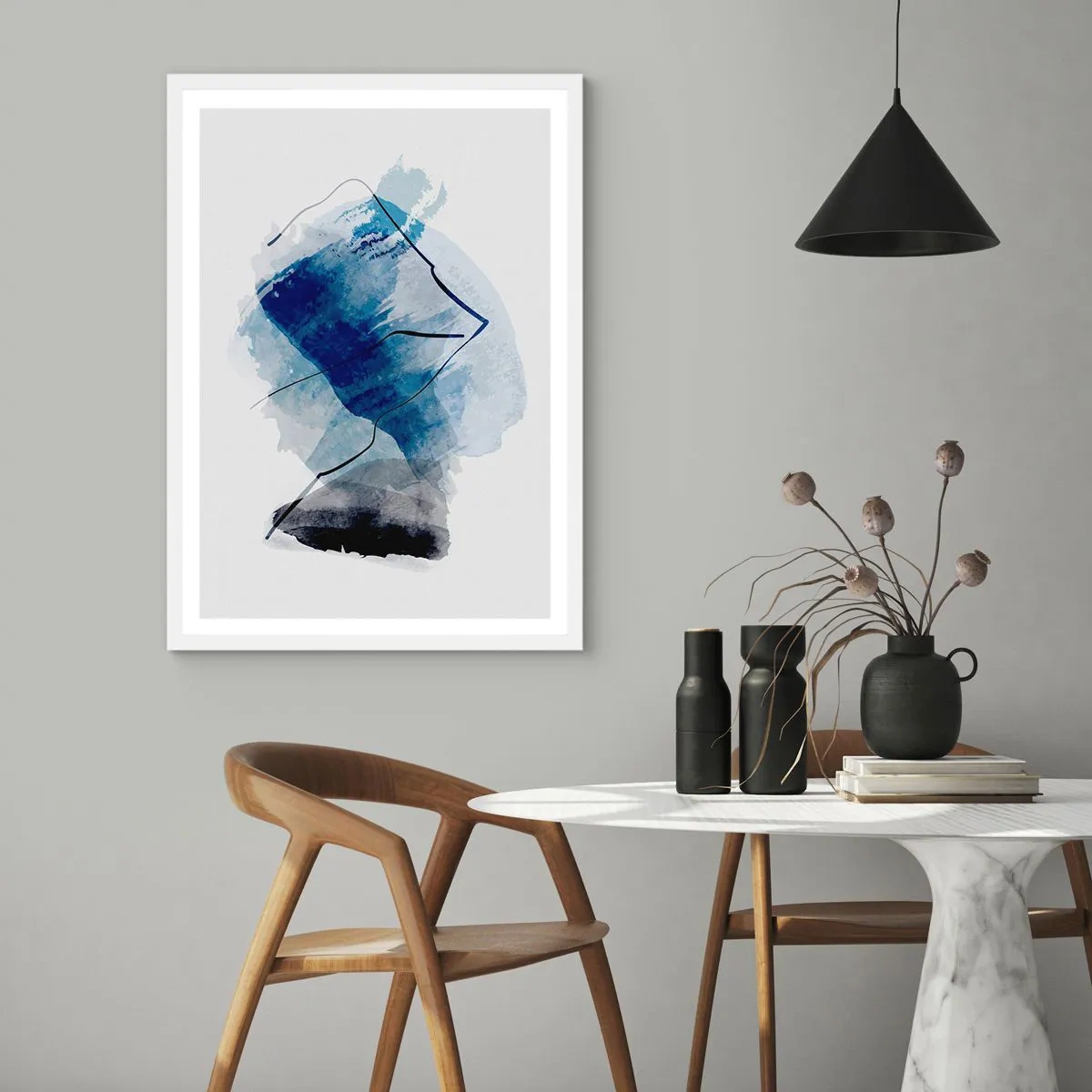 Pôster em moldura branca - Iceberg - 70x100 cm