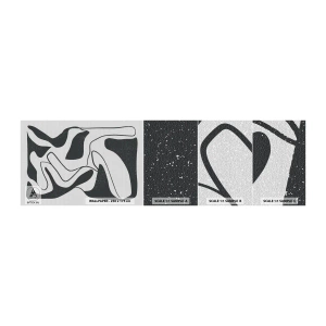 Amostra de papel de parede autocolante Deluxe Sticker - Labirinto abstrato divertido - Boho, Minimalismo, Pedaço - 100x30 cm