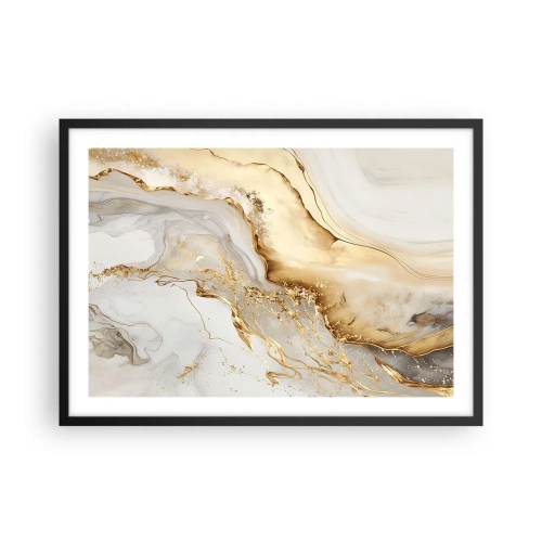 Pôster com moldura preta - Abstração: beleza e bondade - 70x50 cm