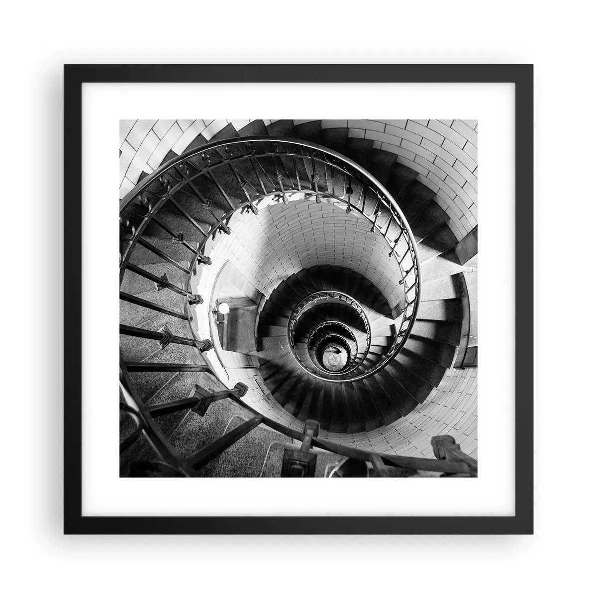 Pôster com moldura preta - Cada vez mais alto - 40x40 cm