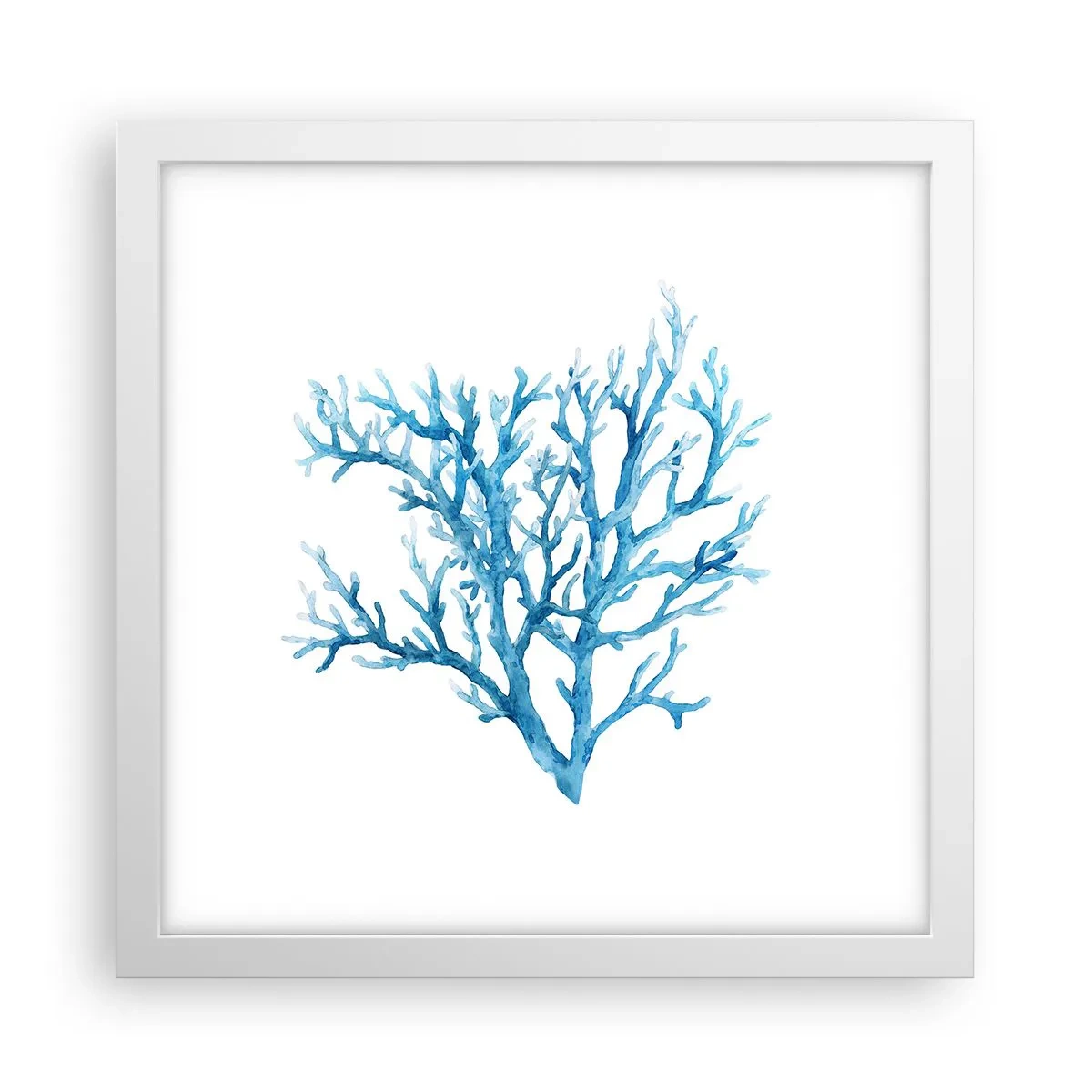 Pôster em moldura branca - Filigrana náutica - 30x30 cm