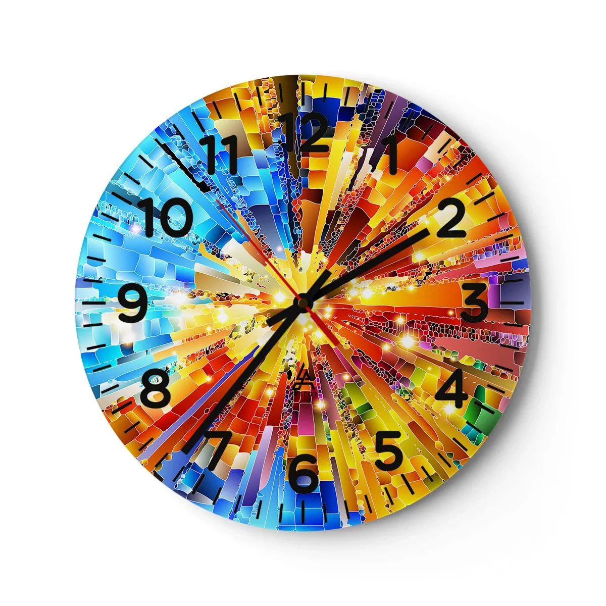Relógio de parede - Relógio em vidro - In medias res - 40x40 cm