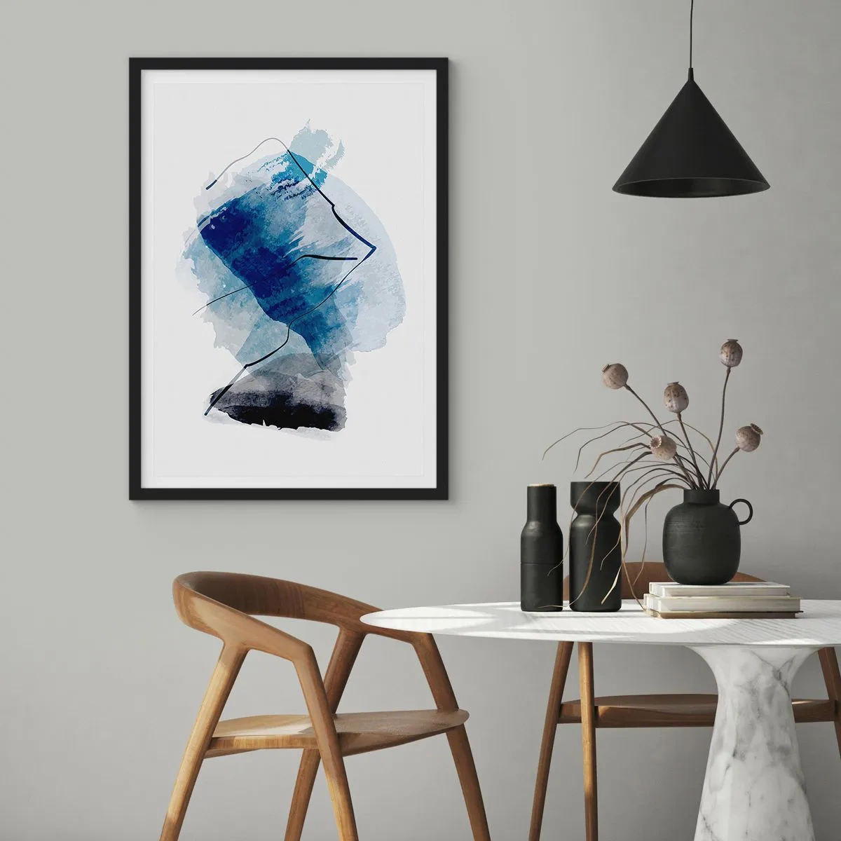 Pôster com moldura preta - Iceberg - 61x91 cm
