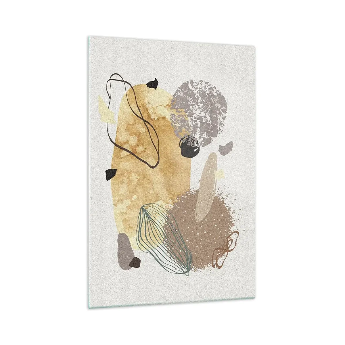 Quadro em vidro - Plumcologia aplicada - 70x100 cm