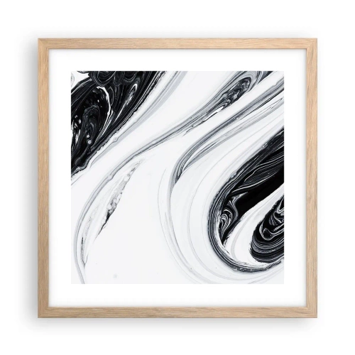 Pôster com moldura de carvalho claro - Uma combinação de opostos - 40x40 cm