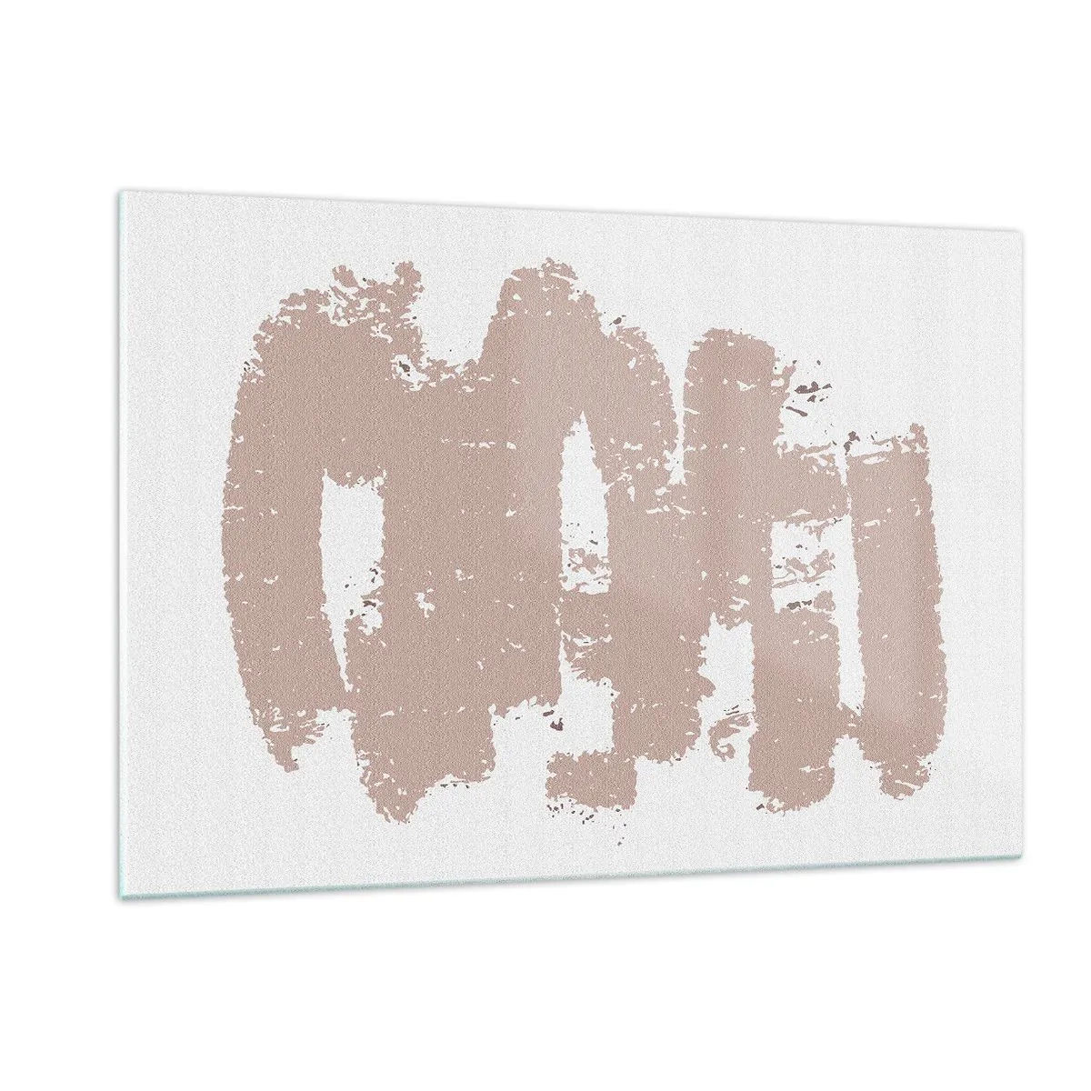 Quadro em vidro - Abstração em rosa suave - 120x80 cm