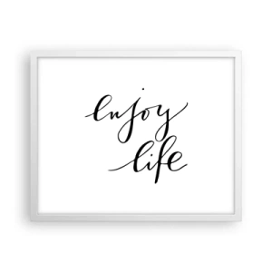 Pôster em moldura branca - Nada mais... - 50x40 cm