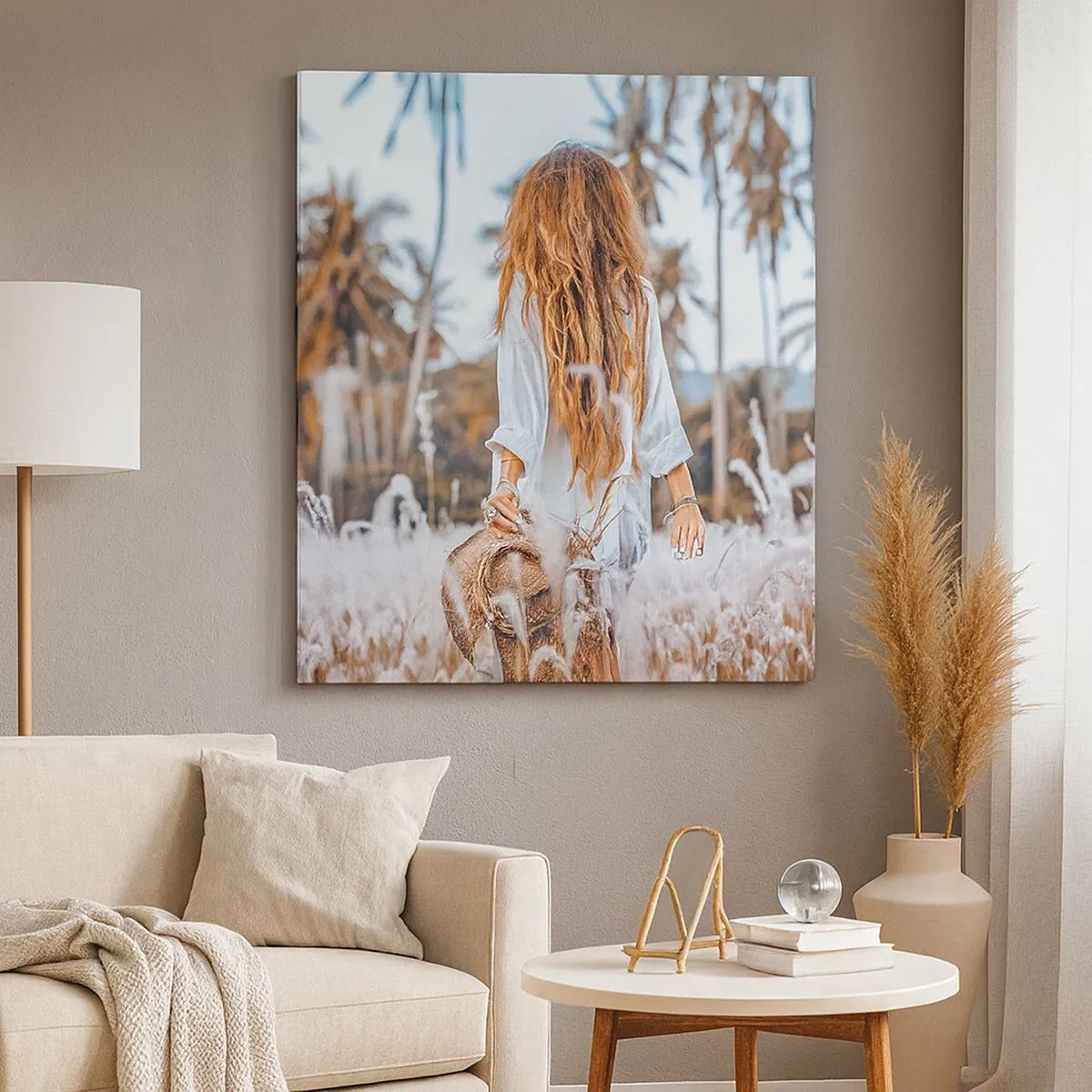 Quadro em tela - Nascida da maciez da relva - 30x30 cm