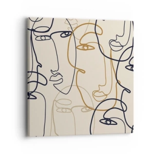 Quadro em tela - Retrato multiplicado - 40x40 cm