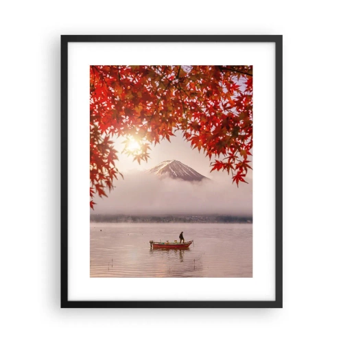 Pôster com moldura preta - No clima japonês - 40x50 cm