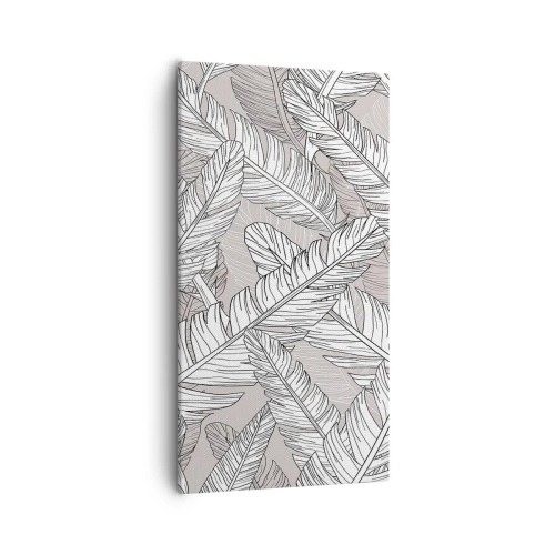 Quadro em tela - Turbilhão de penas - 55x100 cm