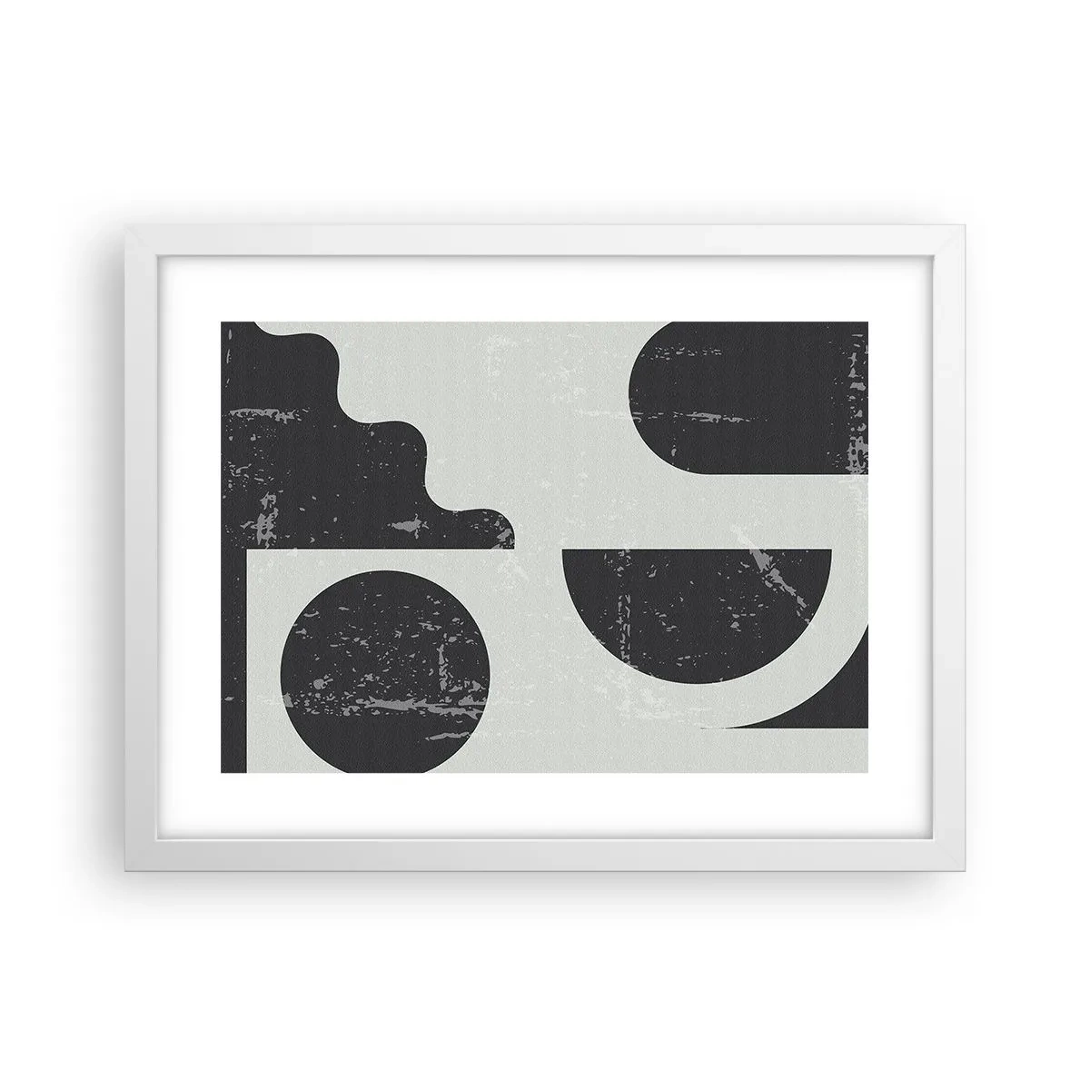 Pôster em moldura branca - Composição acima e abaixo - 40x30 cm