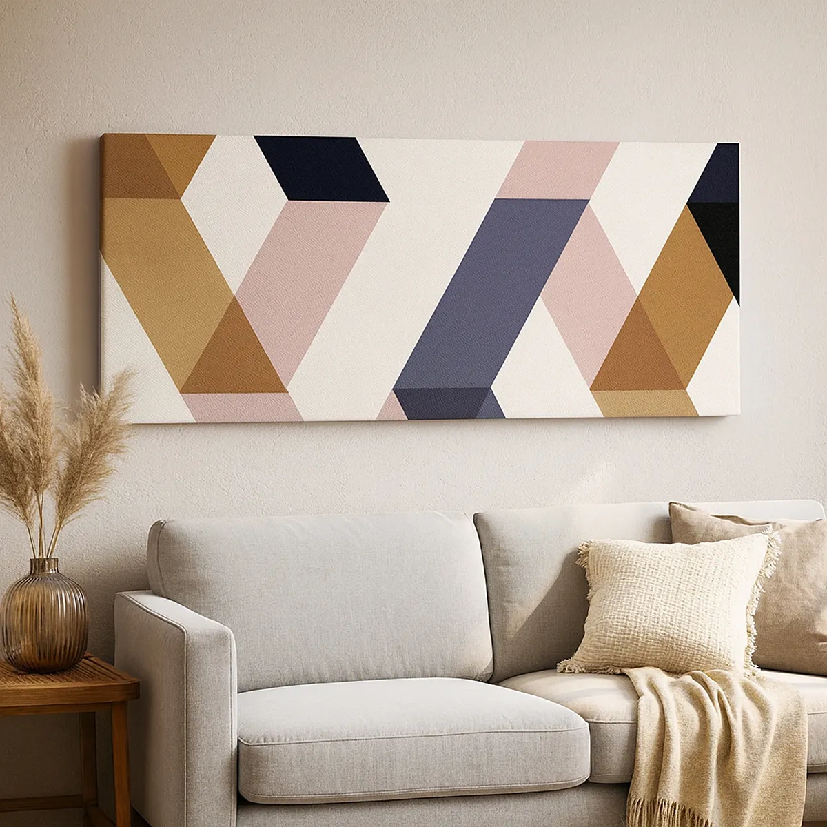 Quadro em tela - Planos e ângulos - 30x30 cm