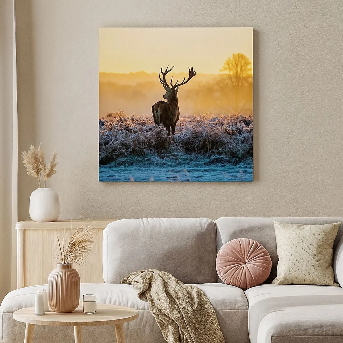 Quadro em tela - Coroado em sua terra - 30x30 cm