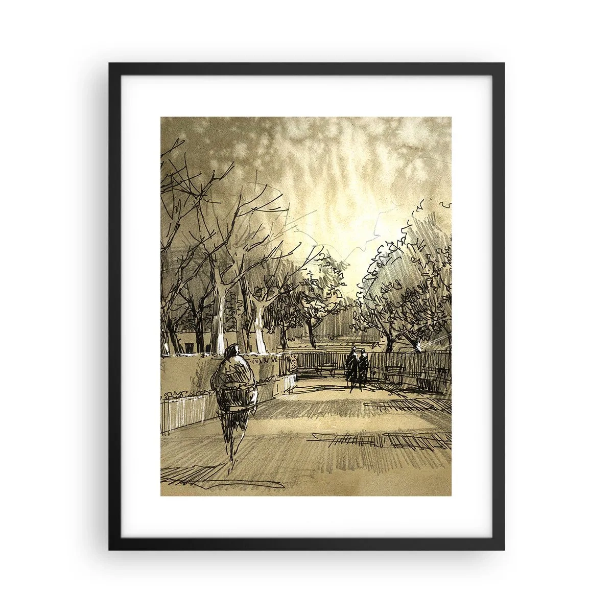 Pôster com moldura preta - Um momento capturado por uma pena - 40x50 cm