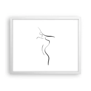Pôster em moldura branca - Elusiva como uma onda - 50x40 cm