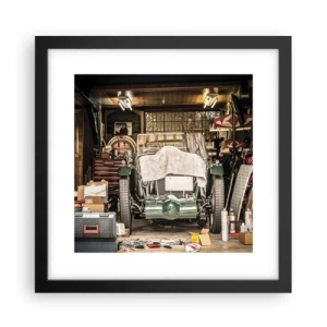 Pôster com moldura preta - De volta ao passado - 30x30 cm