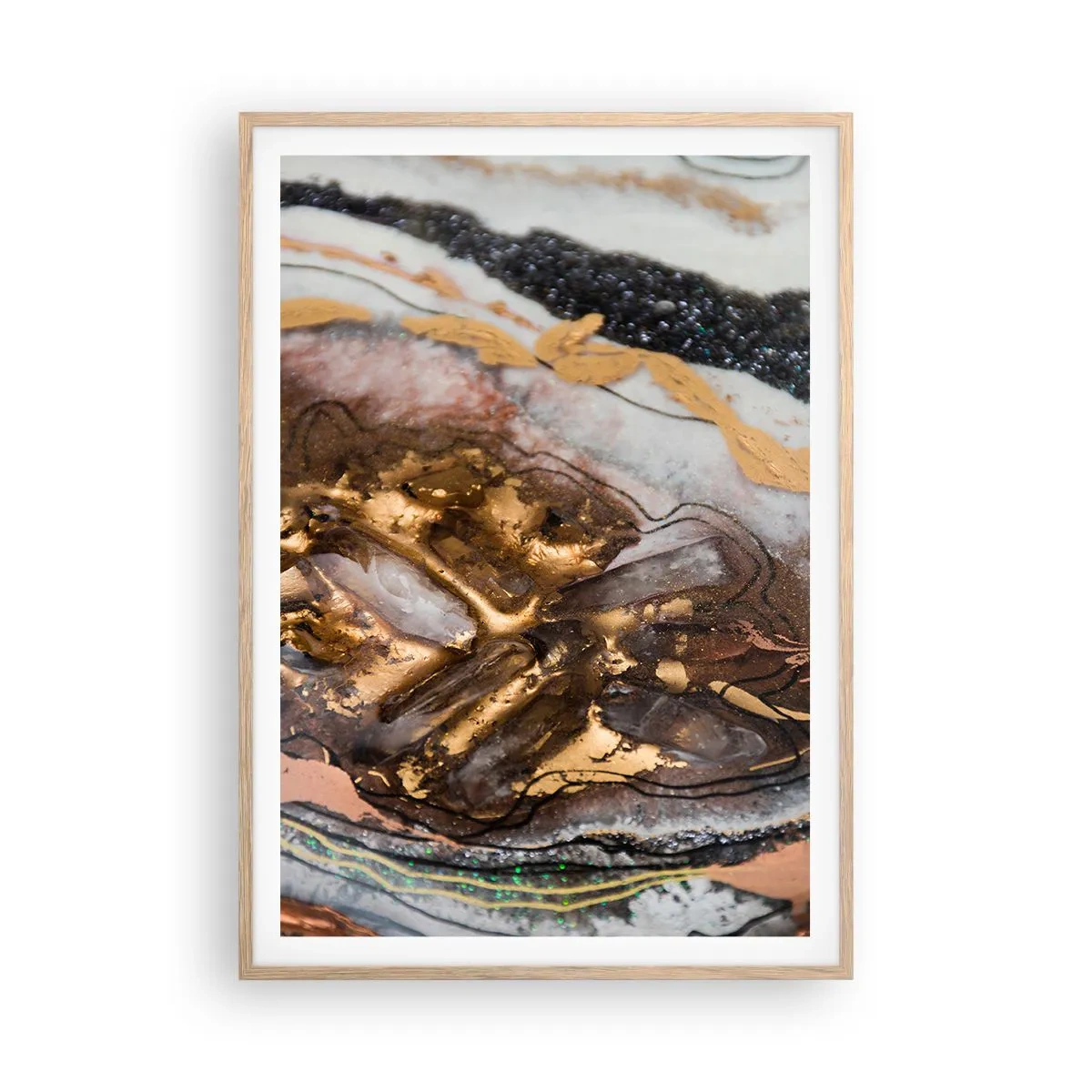 Pôster com moldura de carvalho claro - O elemento terra - 70x100 cm