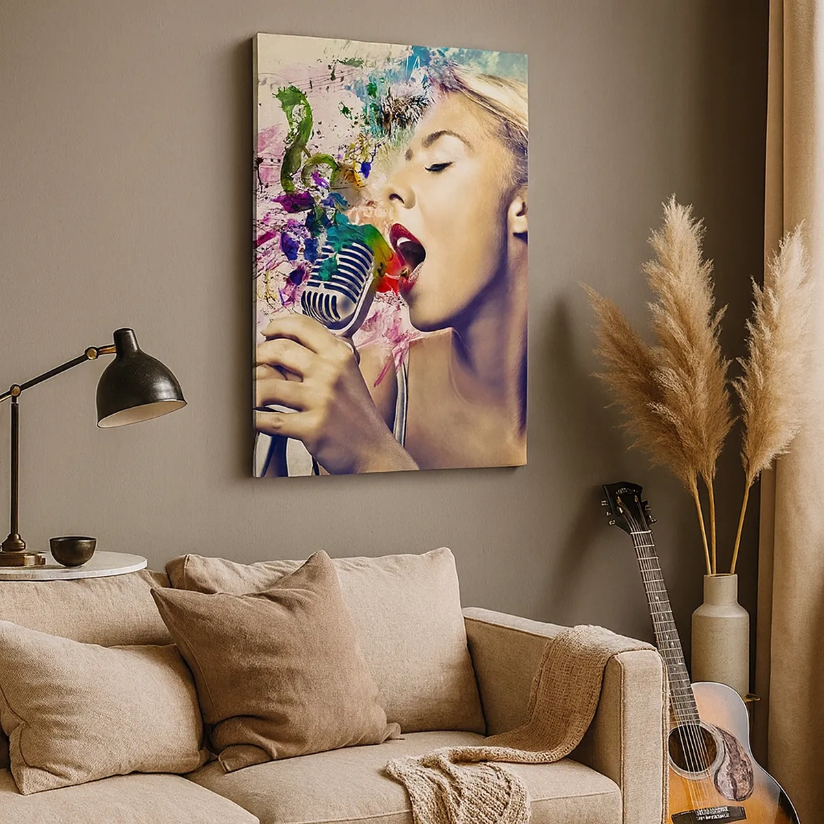 Quadro em tela - Pintar o mundo com a voz - 50x70 cm