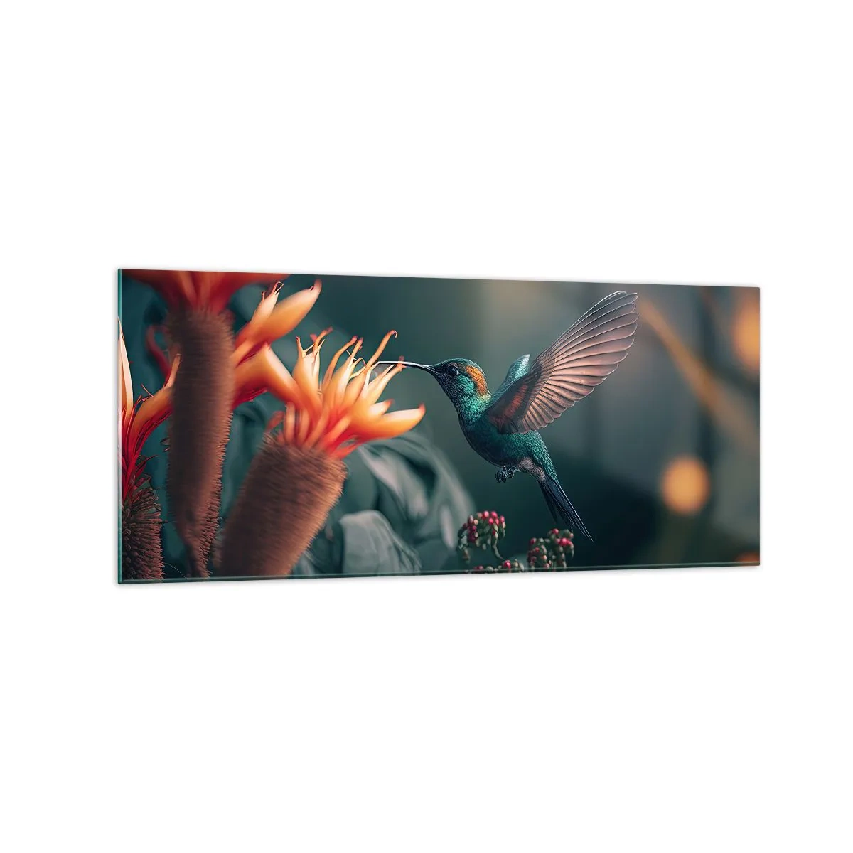 Quadro em vidro - Uma vida verdadeiramente colorida - 120x50 cm