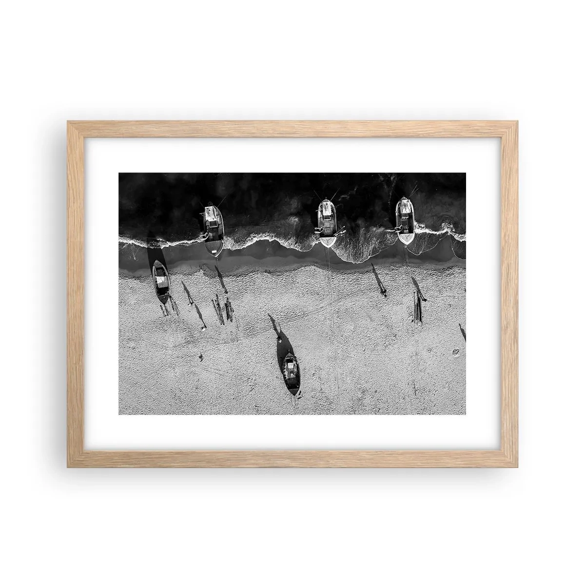 Pôster com moldura de carvalho claro - Ainda na costa… - 40x30 cm