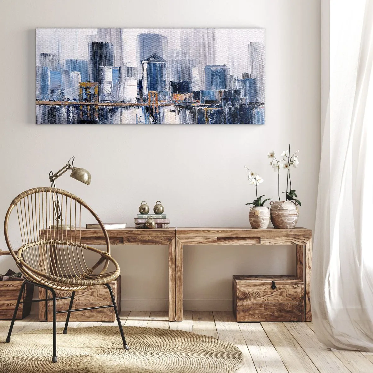 Quadro em tela - Impressão de Nova York - 140x50 cm