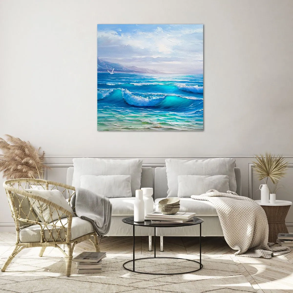 Quadro em vidro - Conforta e consola - 50x50 cm