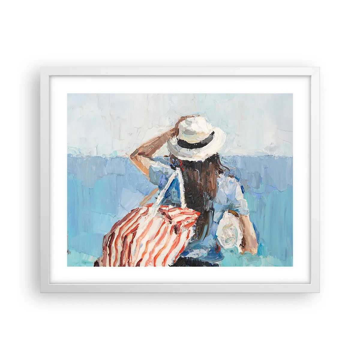 Pôster em moldura branca - Bem-vindo às suas férias - 50x40 cm