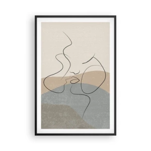 Pôster com moldura preta - Como uma pincelada - 61x91 cm