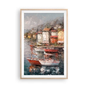 Pôster com moldura de carvalho claro - Refúgio romântico - 61x91 cm