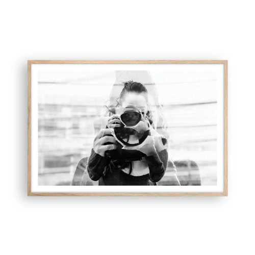 Pôster com moldura de carvalho claro - Criador e material - 91x61 cm