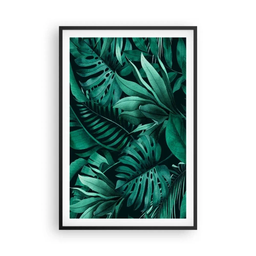 Pôster com moldura preta - A profundidade da vegetação tropical - 61x91 cm