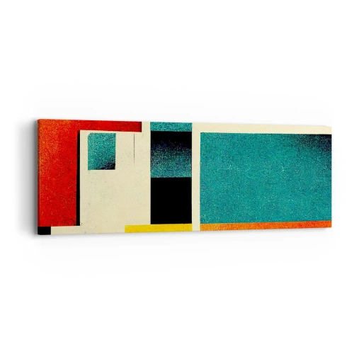 Quadro em tela - Abstração geométrica – boa energia - 90x30 cm