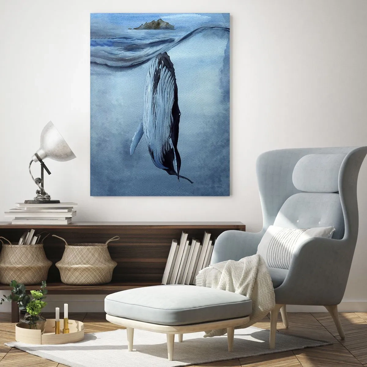 Quadro em vidro - Dois mundos do norte - 50x70 cm