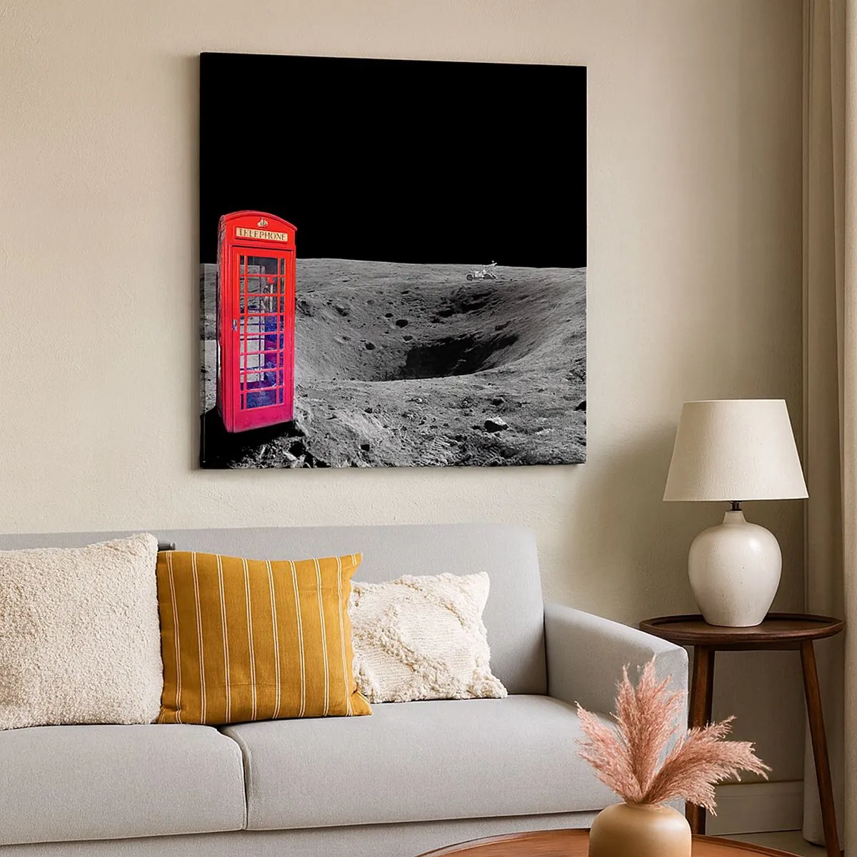 Quadro em tela - Piada espacial - 30x30 cm