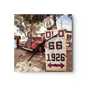 Relógio de parede - Relógio em vidro - A lenda de uma província americana - 30x30 cm