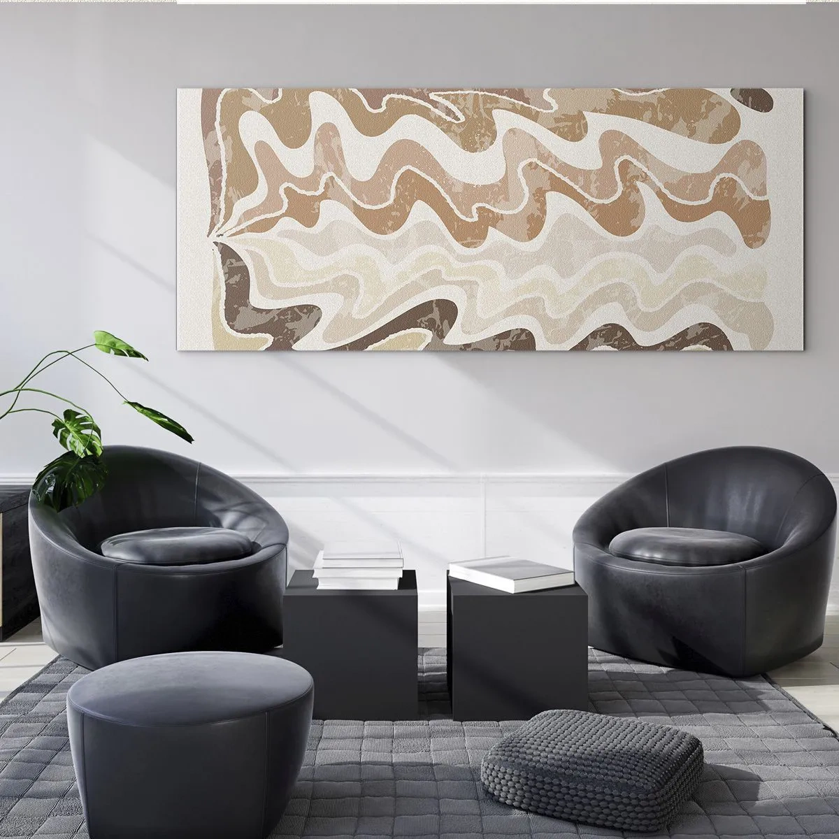 Quadro em vidro - Boa energia – boas emoções - 100x40 cm