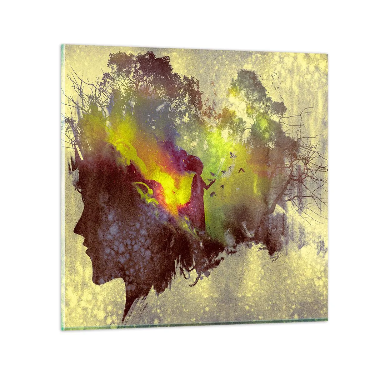 Quadro em vidro - Mãe Natureza - 70x70 cm