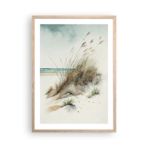 Pôster com moldura de carvalho claro - Coberto de areia - 50x70 cm