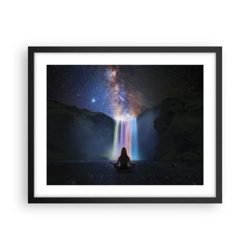 Pôster com moldura preta - Harmonia absoluta - 50x40 cm