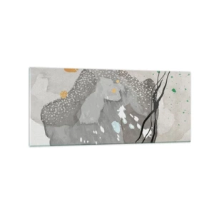 Quadro em vidro - Composição orgánica - 120x50 cm