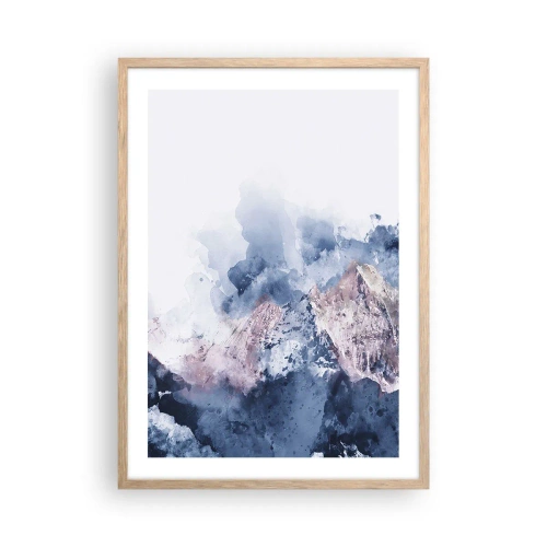 Pôster com moldura de carvalho claro - Estes são os verdadeiros picos! - 50x70 cm